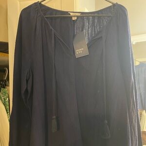 Crown & Ivy Women's Navy Top